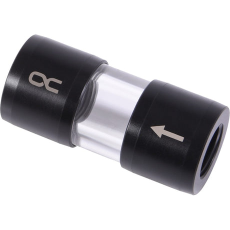Alphacool eiszapfen akryl acetal inline filter g1 4 indvendig gevind (sort gennemsigtig)