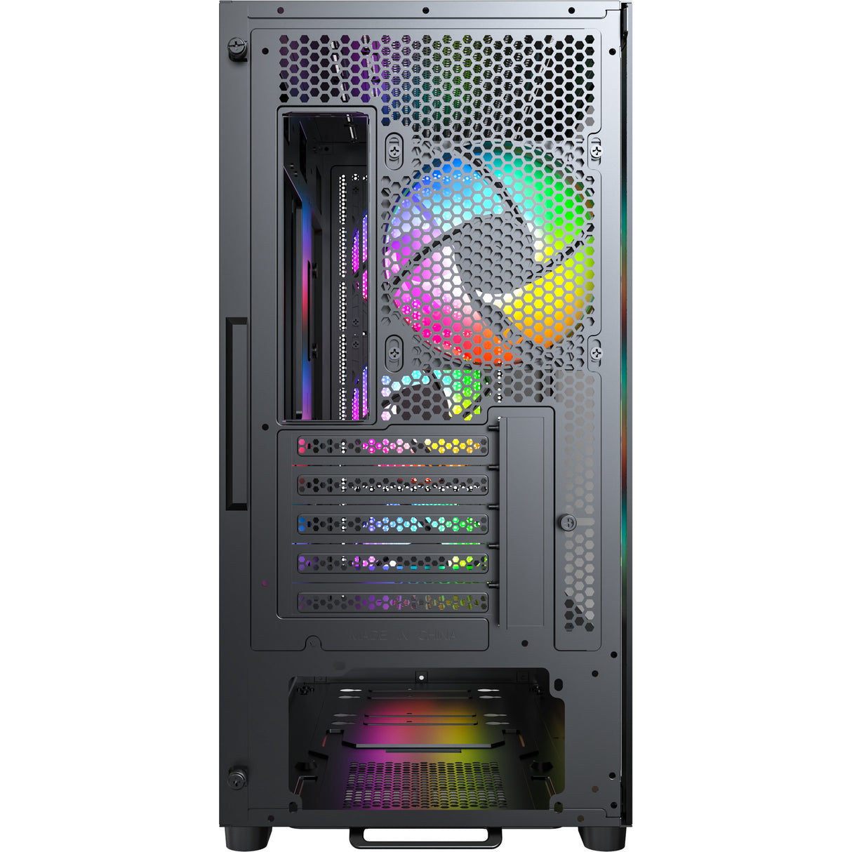 Montech x5m midi tårnhus (sort | 2x USB-A | 1x USB-C | RGB | hærdet glas)