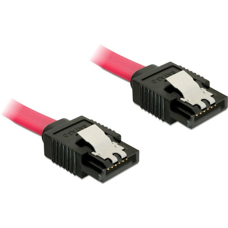 Delock sata-kabel (rødt, 0,1 meter, 6 GB s, lige)