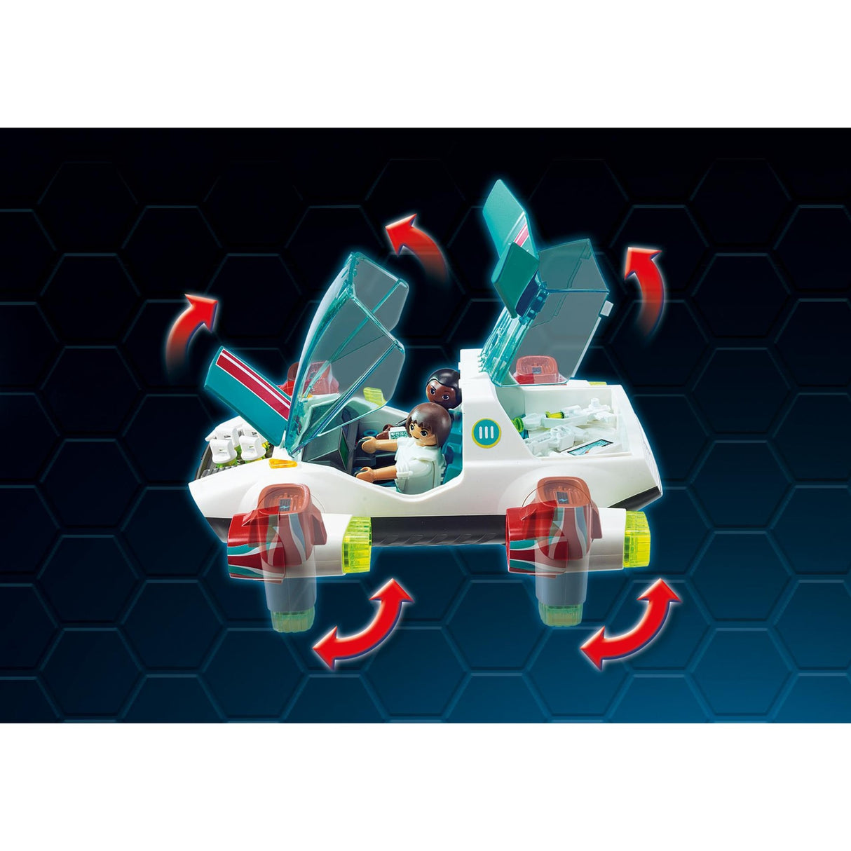 Playmobil super 4 - fulgurix med genkonstruktionslegetøj (9002)