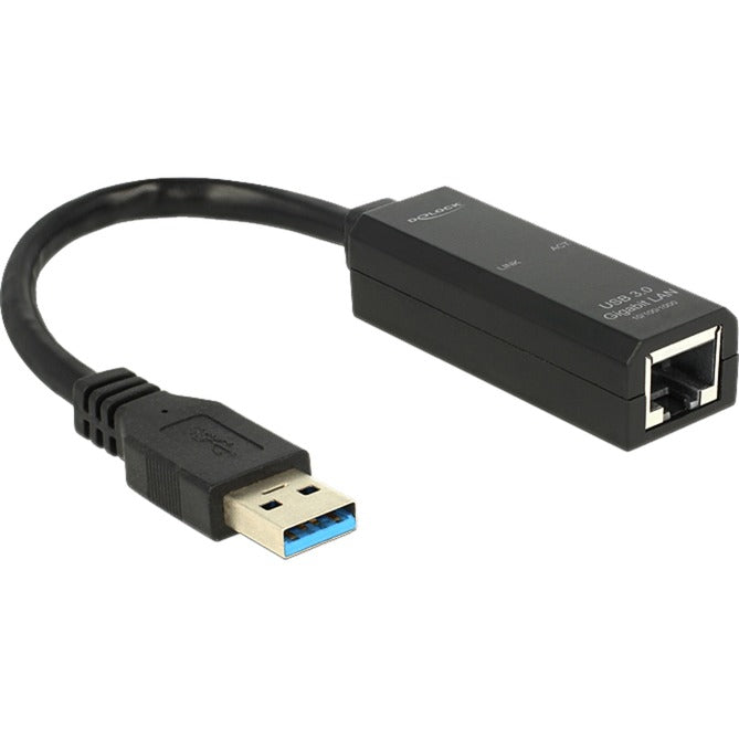 Delock-adapter USB 3.0 > gigabit LAN (sort, 62616)