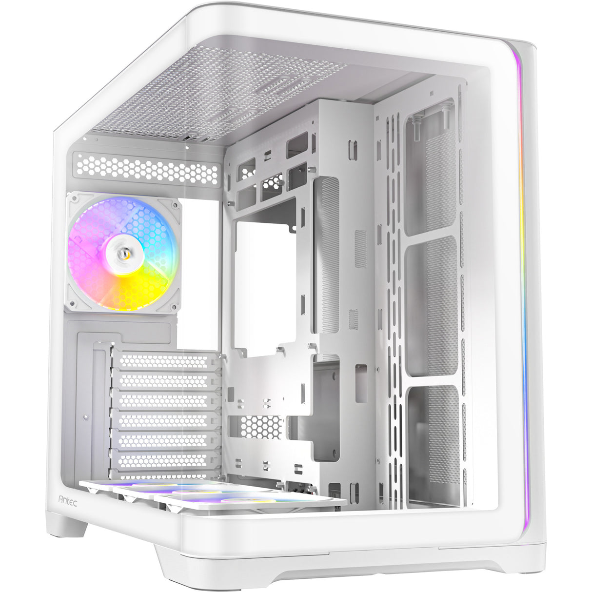 Antec c5 curve argb midi tårnhus (hvid | 2x USB-A | 1x USB-C | hærdet glas)