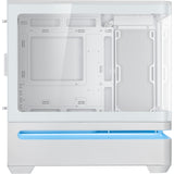 Asus Prime Ap202 Midi Tower-hus (hvid | 2x USB-A | 1x USB-C | RGB | hærdet glas)
