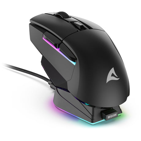 Sharkoon skiller sgm50w gaming mus (sort, 400 - 6400 dpi, rgb LED'er)