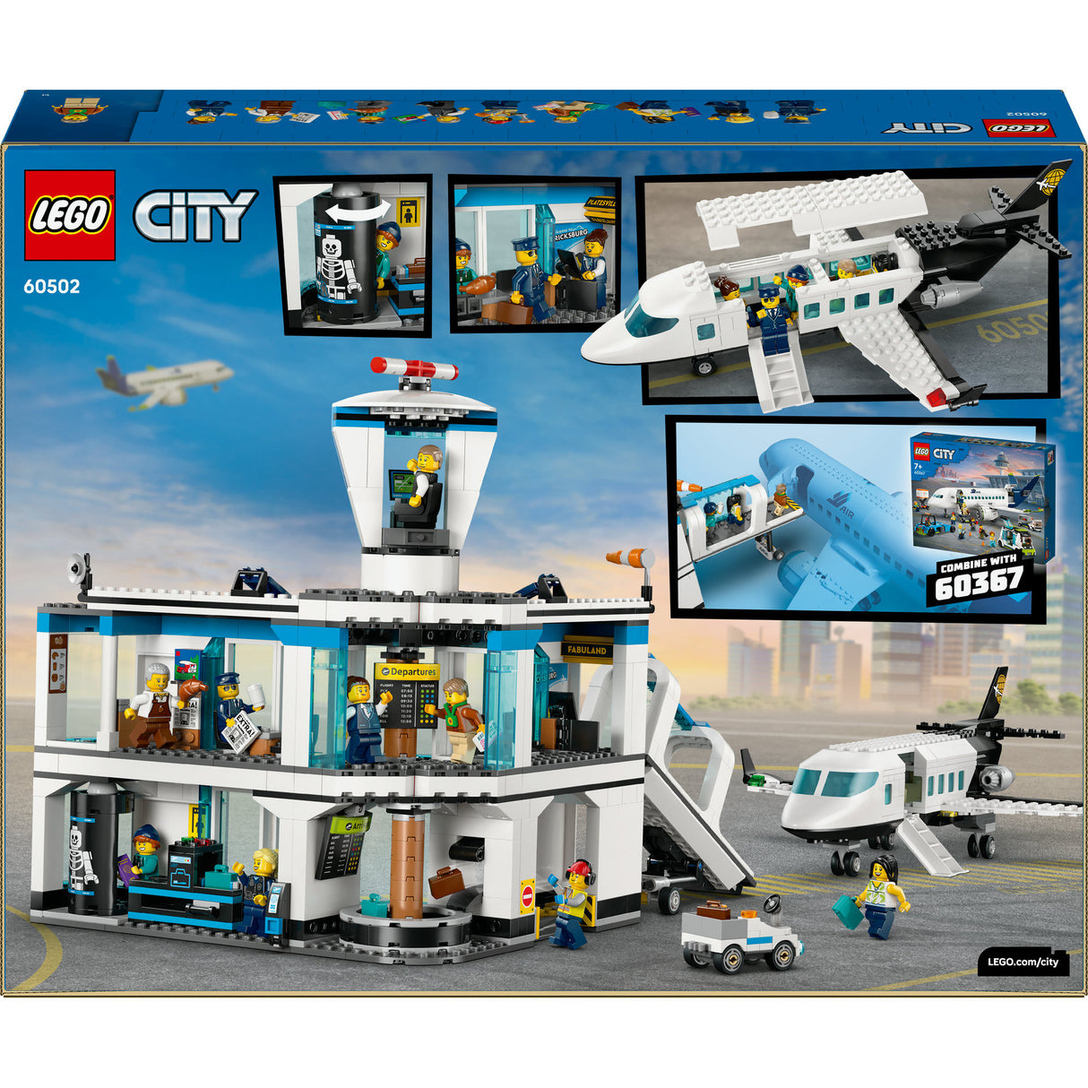 Lego city - lufthavn med legetøj til flykonstruktion (60502)