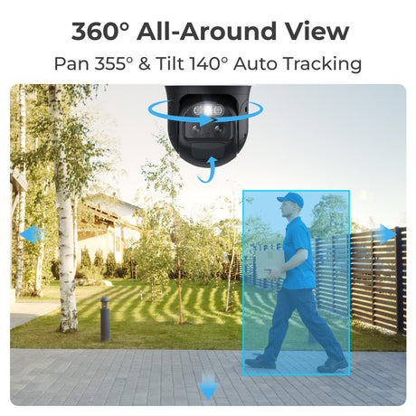 Reolink trackmix g770 + solar panel 2 beveiligingscamera (wit zwart, 4k 8mp uhd, 4g lte, incl. zonnepaneel)