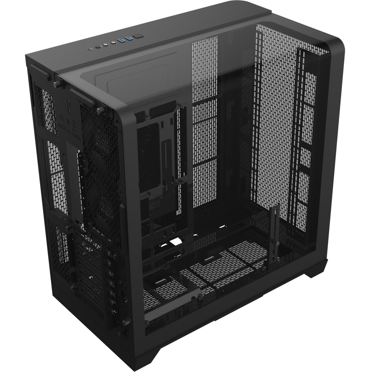 Thermaltake view 390 air midi tårnhus (sort | 2x USB-A | 1x USB-C | hærdet glas)