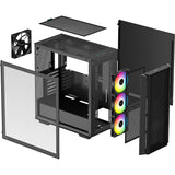 Deepcool CG540 midi tårnhus (sort | 2x USB-A | vindue)