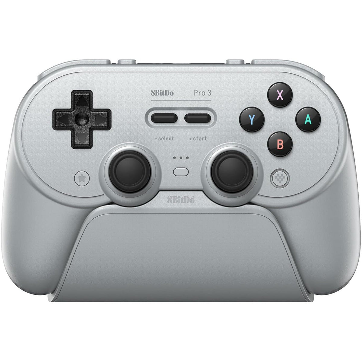 8bitdo pro 3 bluetooth gamepad (grå sort, switch 1 2, pc, android, 2,4 ghz bluetooth usb)