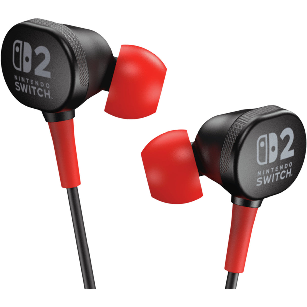 Powera-øretelefoner med ledning til Nintendo Switch 2 in-ear (sort rød, Nintendo Switch 2, Nintendo Switch, Nintendo Switch - OLED-model, Nintendo Switch Lite)