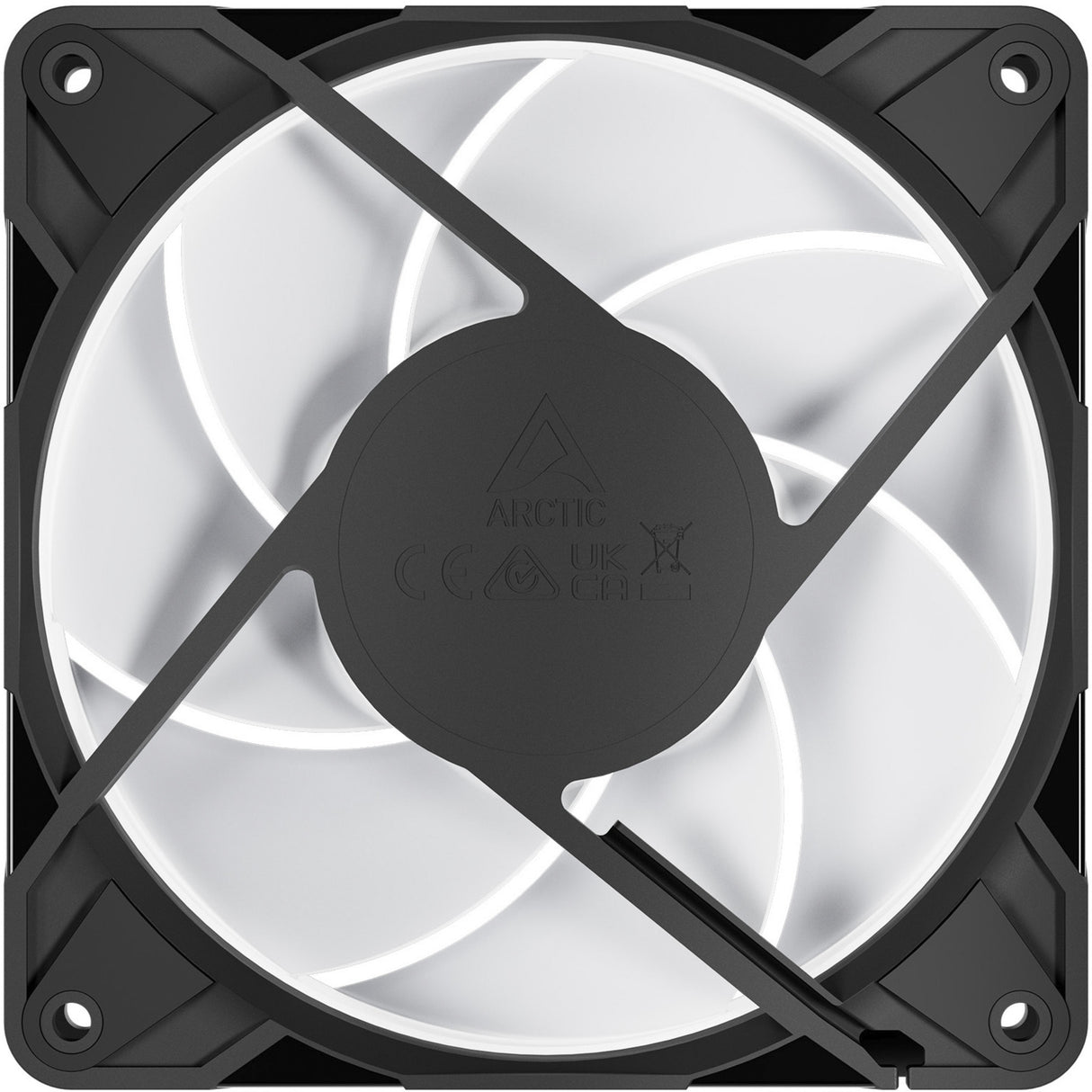 Arctic p12 pro a-rgb kabinet blæser (sort, 120 x 120 x 25 mm, pwm)