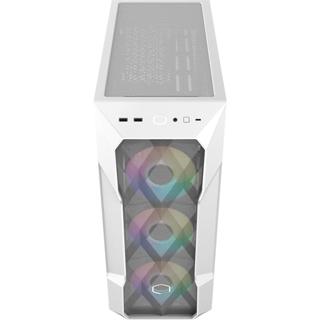 Cooler Master Masterbox TD500 Mesh V2 Midi Tower-hus (hvid | 2x USB-A | 1x USB-C | RGB | hærdet glas)