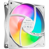 Vær stille! light wings lx pwm high-speed rgb kabinet blæsere (hvide, 3 stk, 120 x 120 x 25 mm)