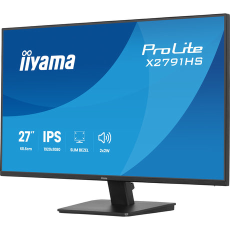 Iiyama prolite x2791hs-b1 27 skærm (sort (mat), 120 Hz, HDMI, skærmport, lyd)
