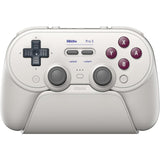 8bitdo pro 3 bluetooth gamepad (lyse grå rød, switch 1 2, pc, android, 2,4 ghz bluetooth usb)