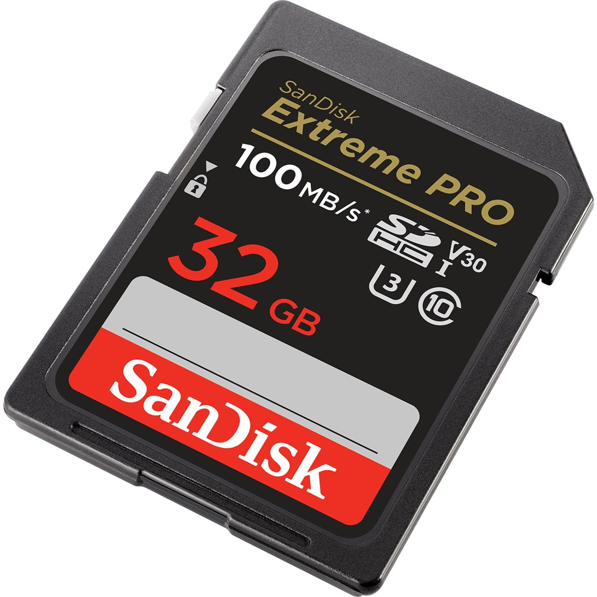 Sandisk Extreme Pro SDHC 32 GB hukommelseskort (sort, UHS-I, Class 10, U3, V30)