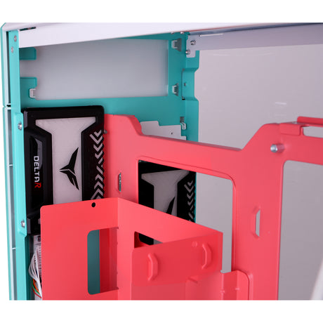 Thermaltake tr100 mint strawberry mini tower behuizing (mint bes | 2x usb-a | 1x usb-c)