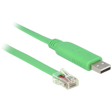 Delock USB-A 2.0 han > 1x seriel RS-232 RJ45 hankabel (grøn, 1,8 meter)