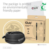 Club 3D fuldfunktions USB-C-kabel, 15m (sort, 8k60hz 10gbps 60w)