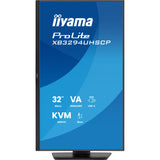 Iiyama Prolite xb3294uhscp-b1 31.5 4k uhd-skærm (sort, 2x hdmi, skærmport, 2x usb-a, 3x usb-c)