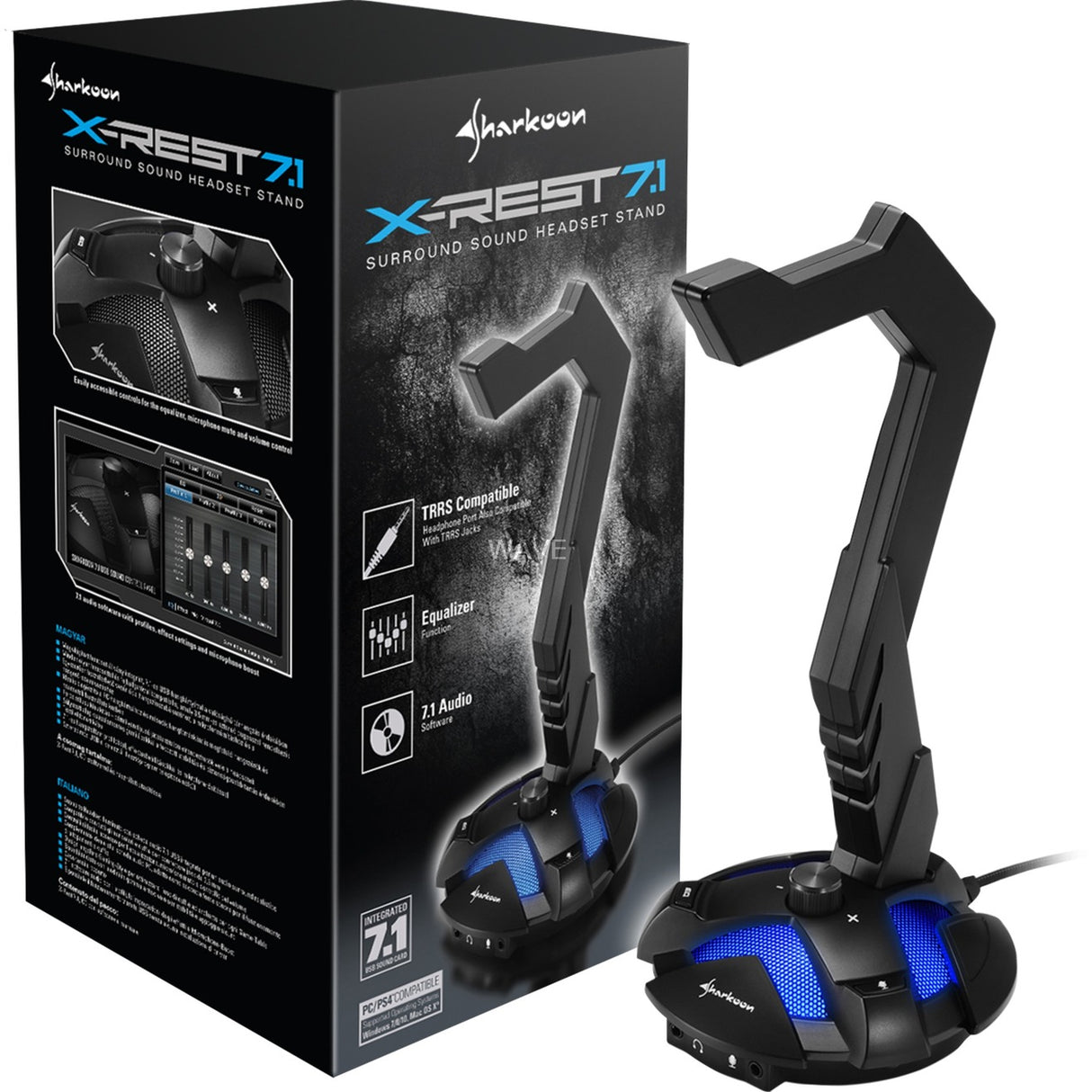 Sharkoon x-rest 7.1 holder (sort)