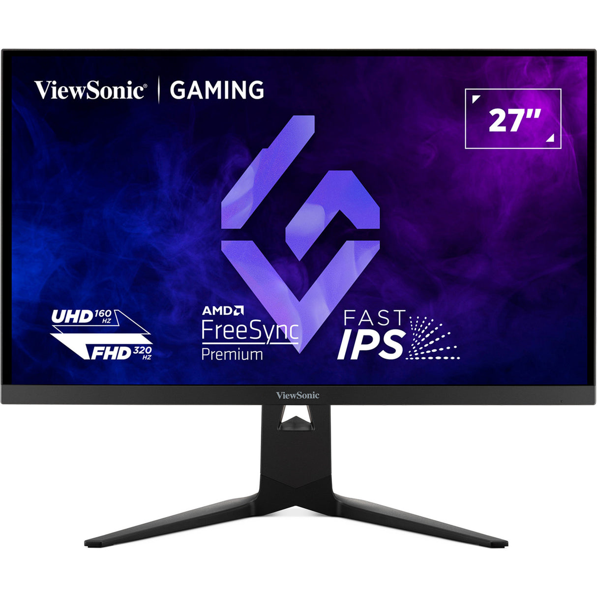 Viewsonic xg275d1-4k dual mode gaming monitor 27 (sort, 2x HDMI, 1x skærmport, USB-C, 160 Hz)
