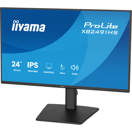 Iiyama prolite xb2491hs-b1 23.8 skærm (sort, 120 hz, hdmi, displayport, lyd)