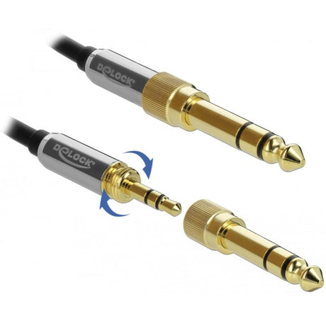Delock stereokabel 3,5 mm 3 ben stik > 3,5 mm 3 ben stik (sort, 3 meter)