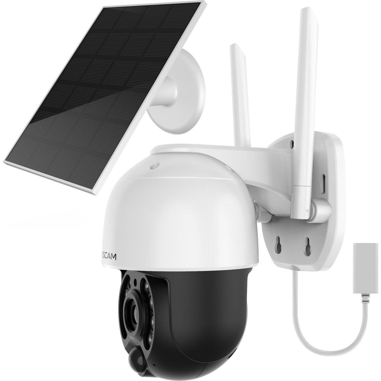 Foscam b4, 100 % trådløst 2k 4mp pan tilt batterikamera (hvid)