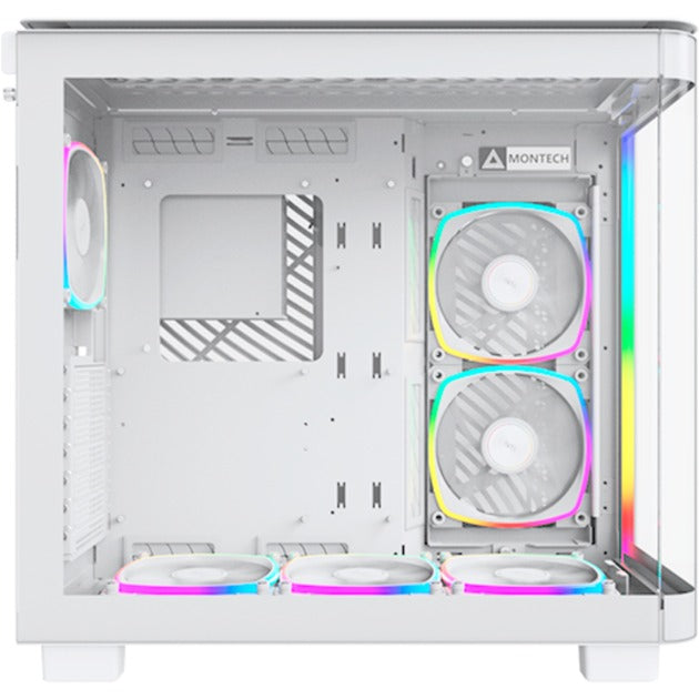Montech king 95 pro midi tårnhus (hvid | 2x USB-A | 1x USB-C | RGB | hærdet glas)
