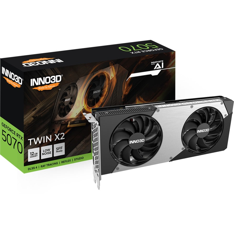 Inno3d geforce rtx 5070 twin x2 grafikkort (dlss 4, 3x skærmport, 1x hdmi 2.1)