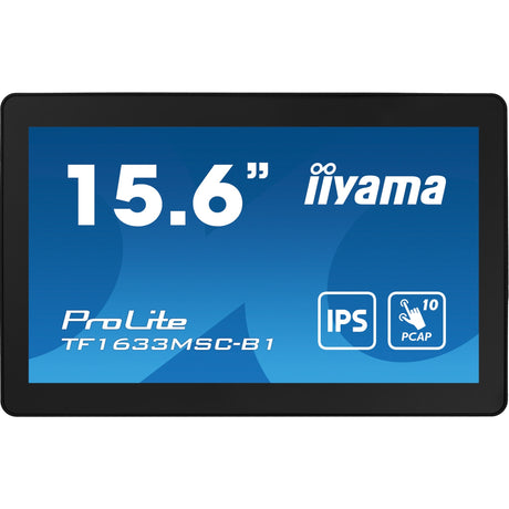 Iiyama prolite tf1633msc-b1 15.6 touchscreen-skærm (sort, HDMI, skærmport, 2x USB-A)