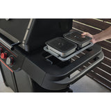 Weber arbejder tilberednings- og serveringssætbeholder (grå rustfrit stål, 2 madbeholdere i rustfrit stål, 2 bakker, 1,8 liter pr. beholder)