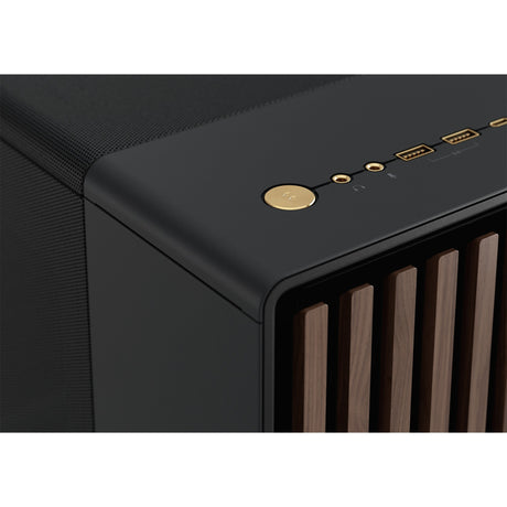 Fractal design nord midi tårnhus (sort træ farve | 2x USB-A | 1x USB-C)