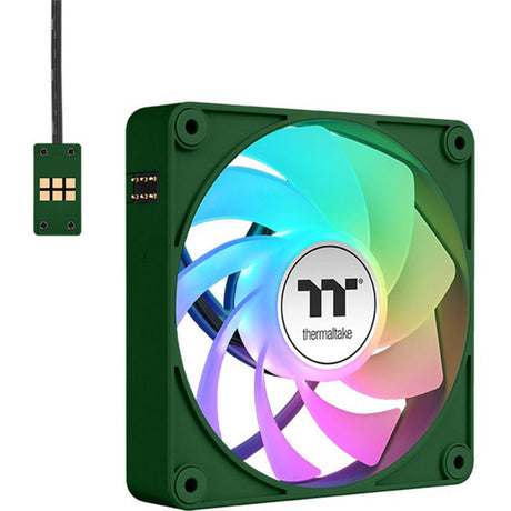 Thermaltake ct120 ex reverse argb sync pc cooling fan racing green (3-fan pack) case fans (groen, 3 stuks, 120 x 120 x 25 mm, pwm)