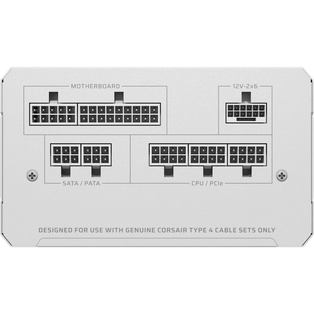 Corsair rm850e (2025) hvid modulær 850 watt strømforsyning (hvid, 1x 12v-2x6, 2x pcie)
