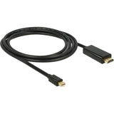 Delock mini displayport > hdmi-adapter (sort, 2 meter)