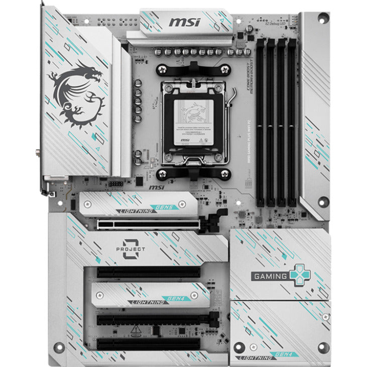 MSI B850 Gaming Plus WiFi PZ Socket AM5 bundkort (RAID, 5G LAN, WiFi 7, Bluetooth 5.4, Lyd, ATX)