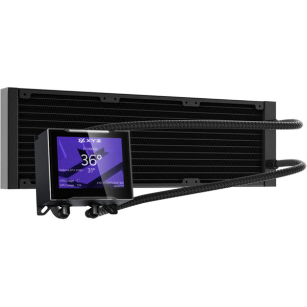Xyz pc gear hydroview aio 360 vandkøling (sort, argb, pwm)