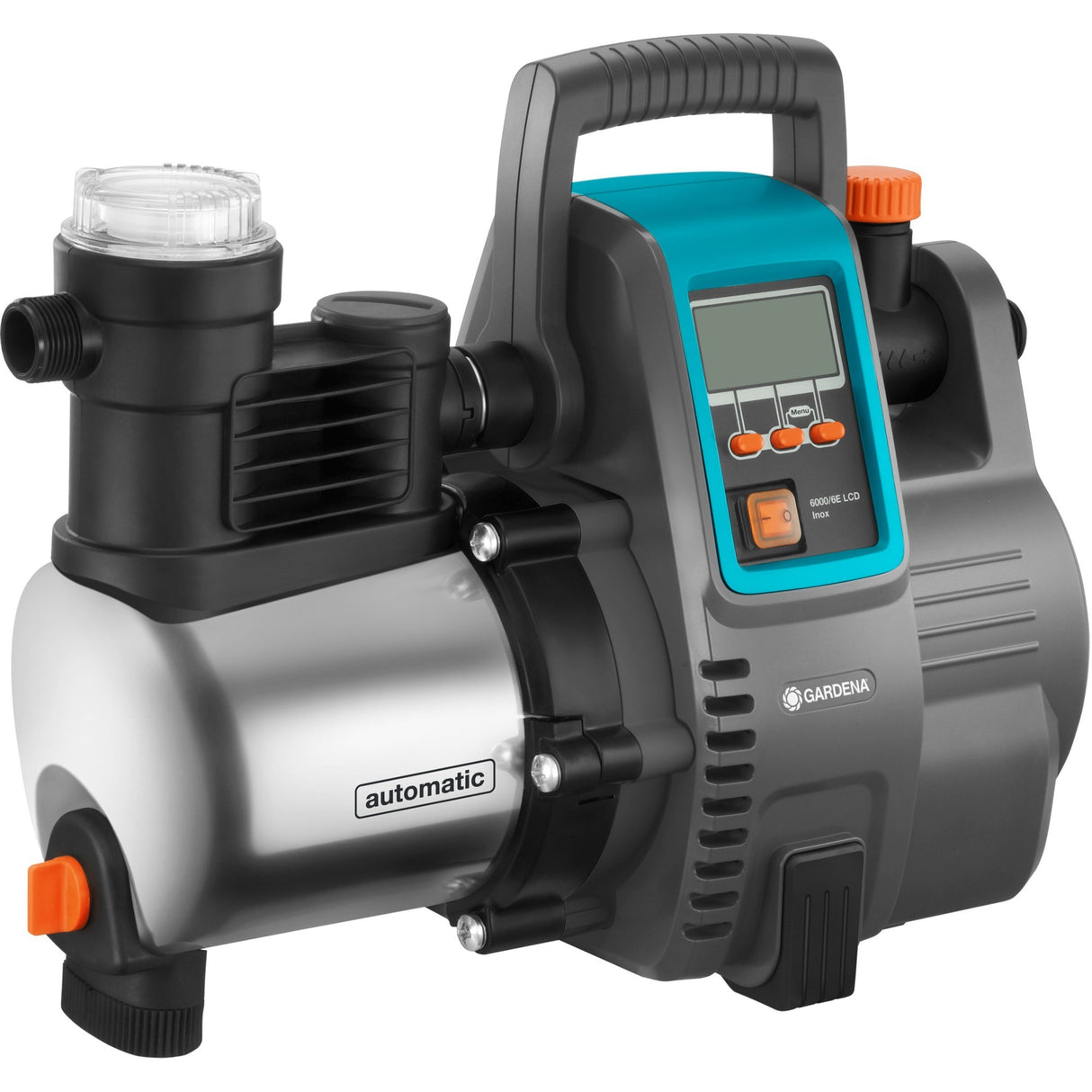 Gardena pressurized pump 6000 6 LCD stainless steel (stainless steel black, 1760-20)