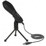 Delock USB kondensatormikrofon (sort, med bordstativ)