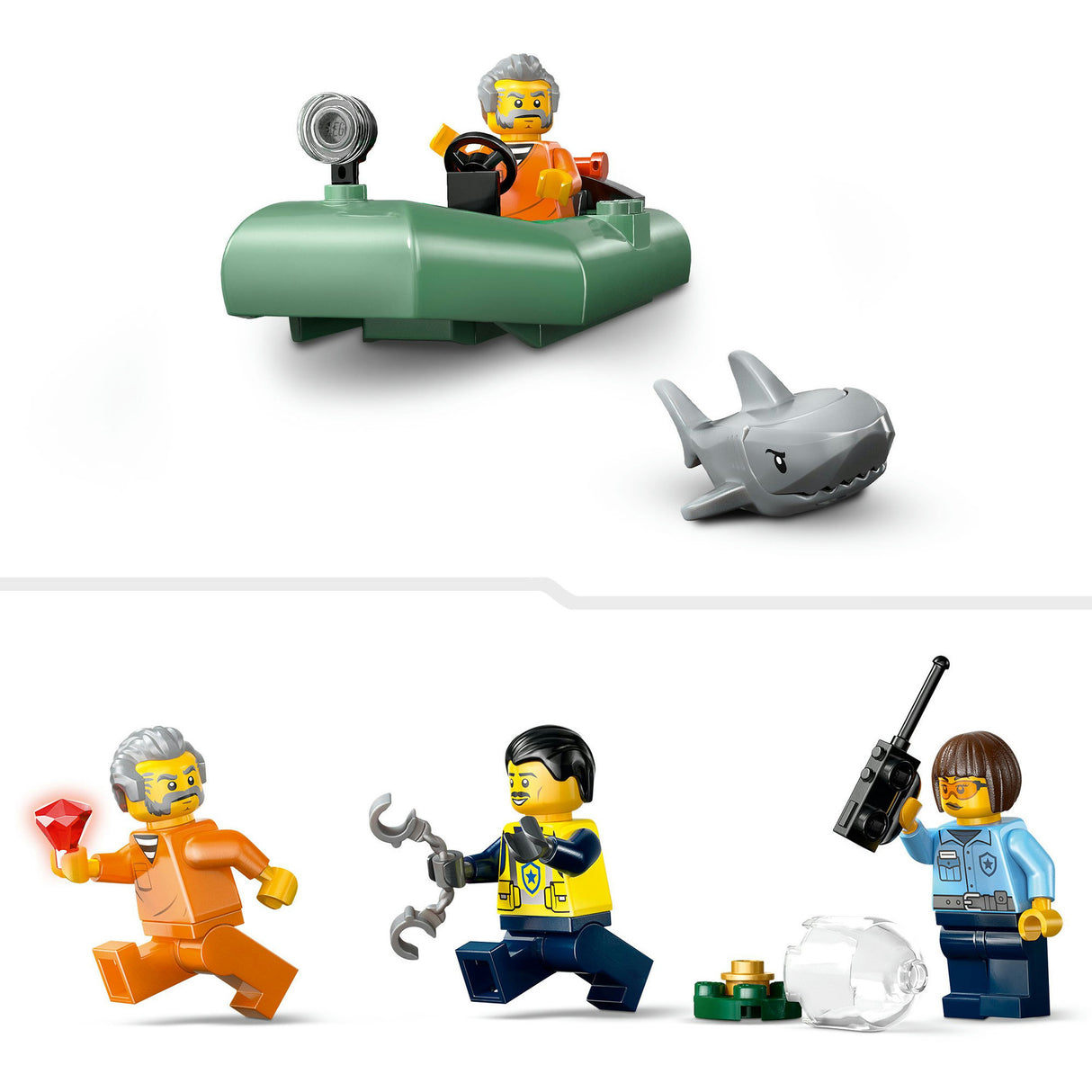 Lego ® byjagt med politibåd, flyder virkelig - 60456