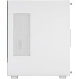 Silverstone lucid 04 mini tårnhus (hvid | 2x USB-A | 1x USB-C | RGB | hærdet glas)