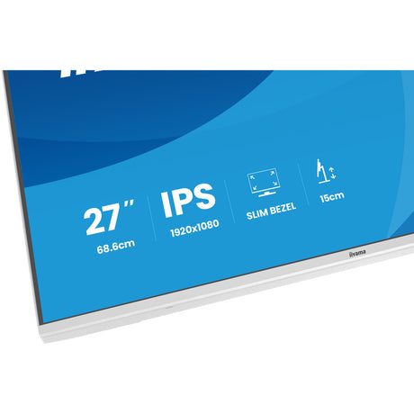 Iiyama prolite xb2797hsu-w1 27 skærm (hvid (mat), 120 Hz, HDMI, skærmport, USB, lyd)