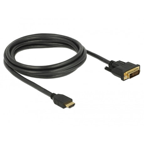 Delock HDMI > DVI (24+1) tovejs kabeladapter (sort, 2 meter)