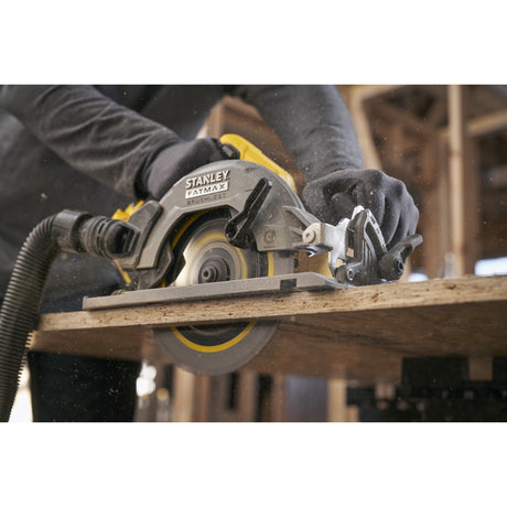 Stanley fatmax v20 18v rundsav 190mm håndrundsav (sort gul, batteri og oplader inkluderet, med kuffert)