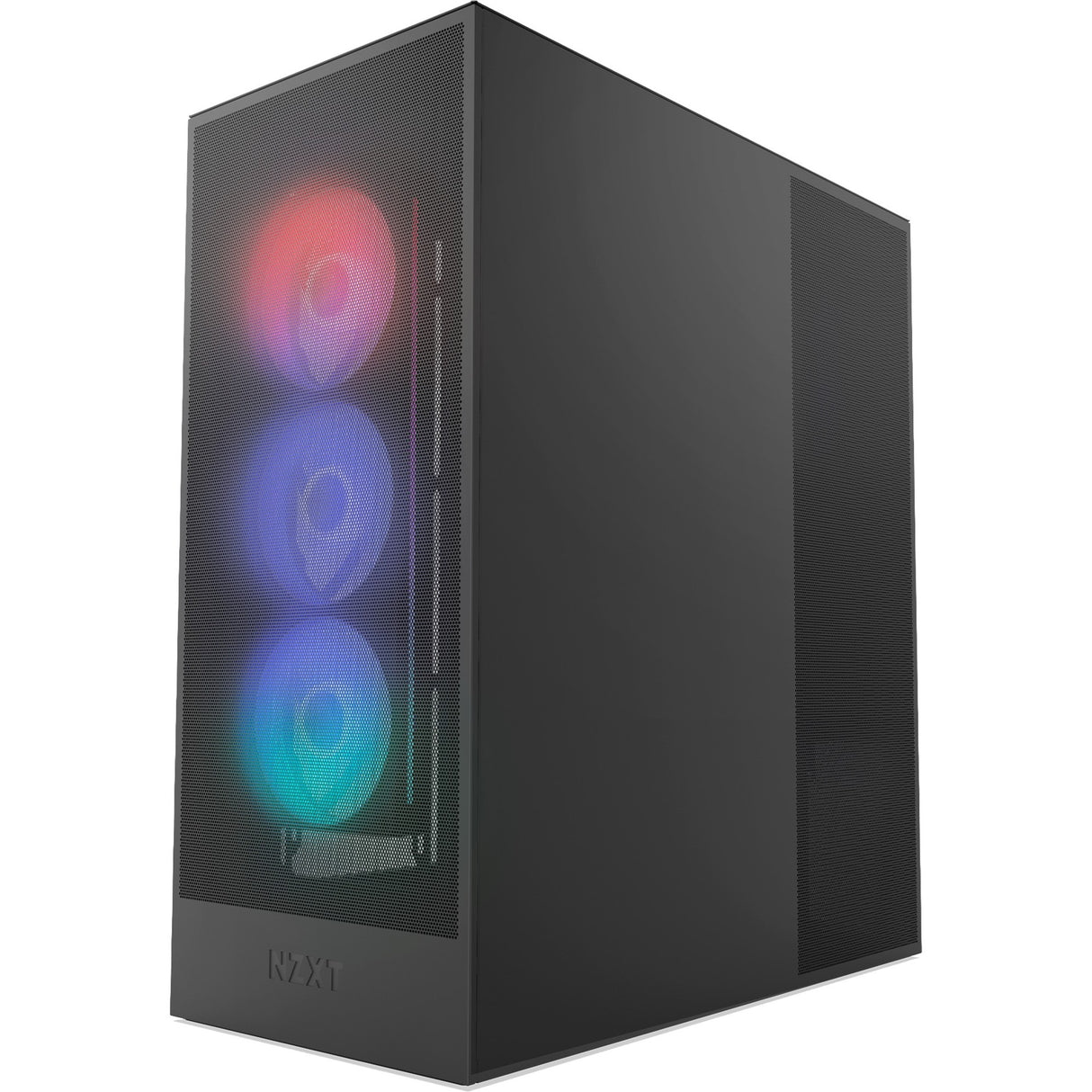 Nzxt h7 flow rgb (2024) midi tårnhus (sort | 2x usb-a | 1x usb-c | rgb | hærdet glas)