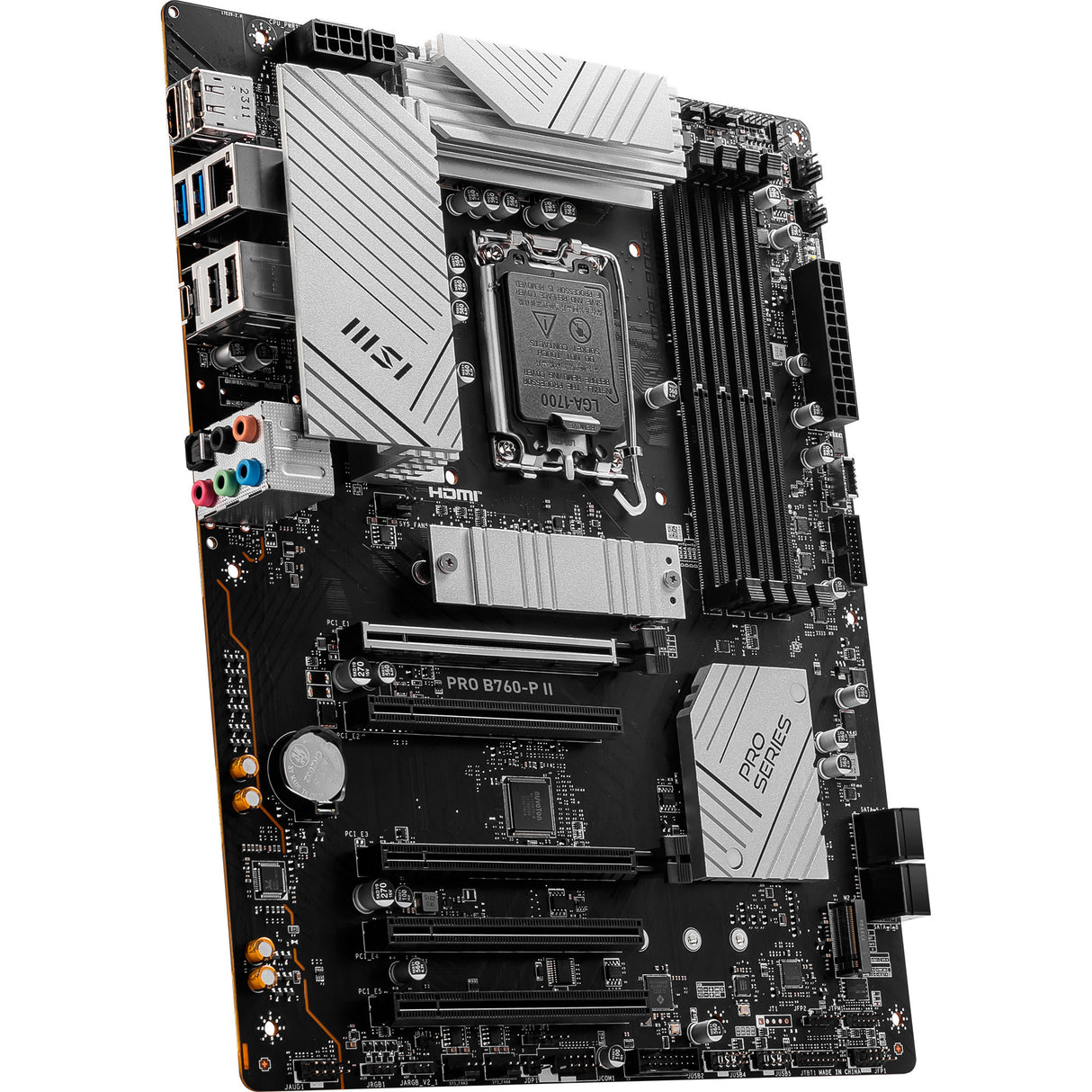 MSI Pro B760-P II Socket 1700 bundkort (sort, RAID, 2,5 GB-LAN, lyd, ATX)