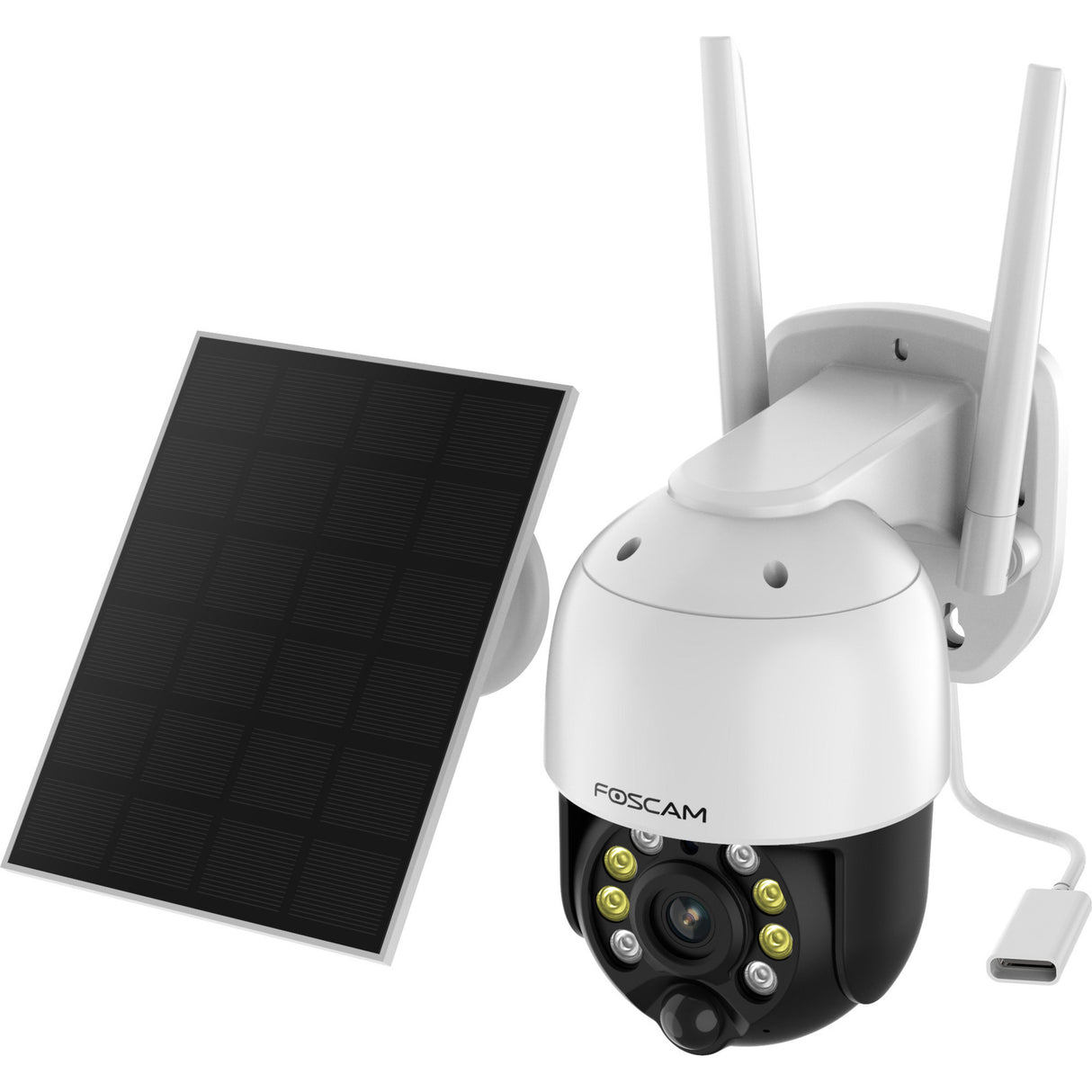 Foscam b4, 100 % trådløst 2k 4mp pan tilt batterikamera (hvid)