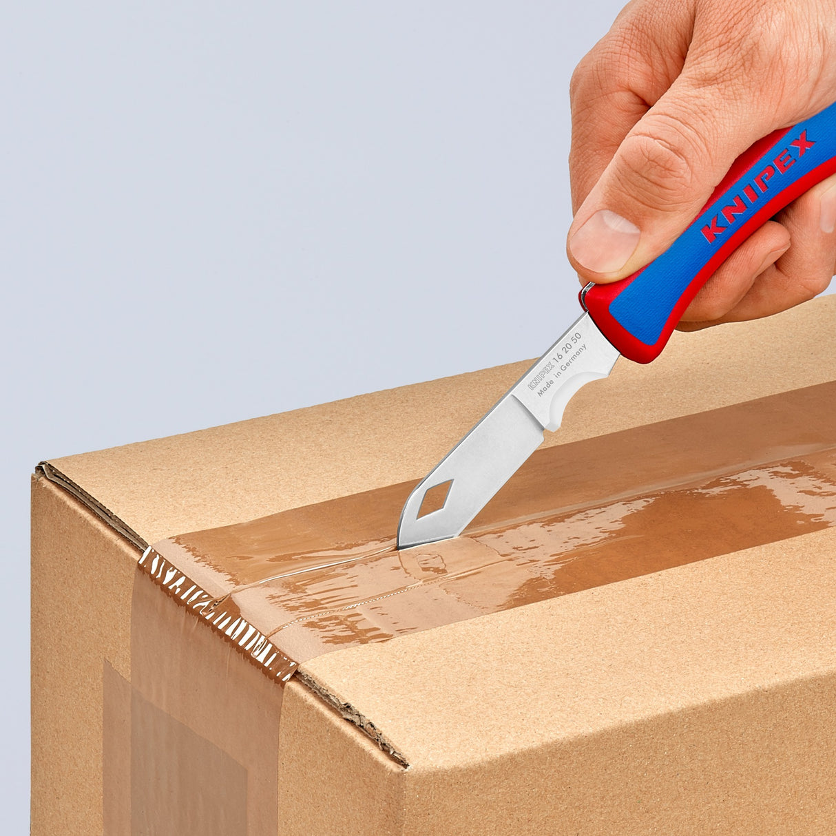 Knipex elektriker lommekniv 16 20 50 sb (rød blå, længde 120 mm)